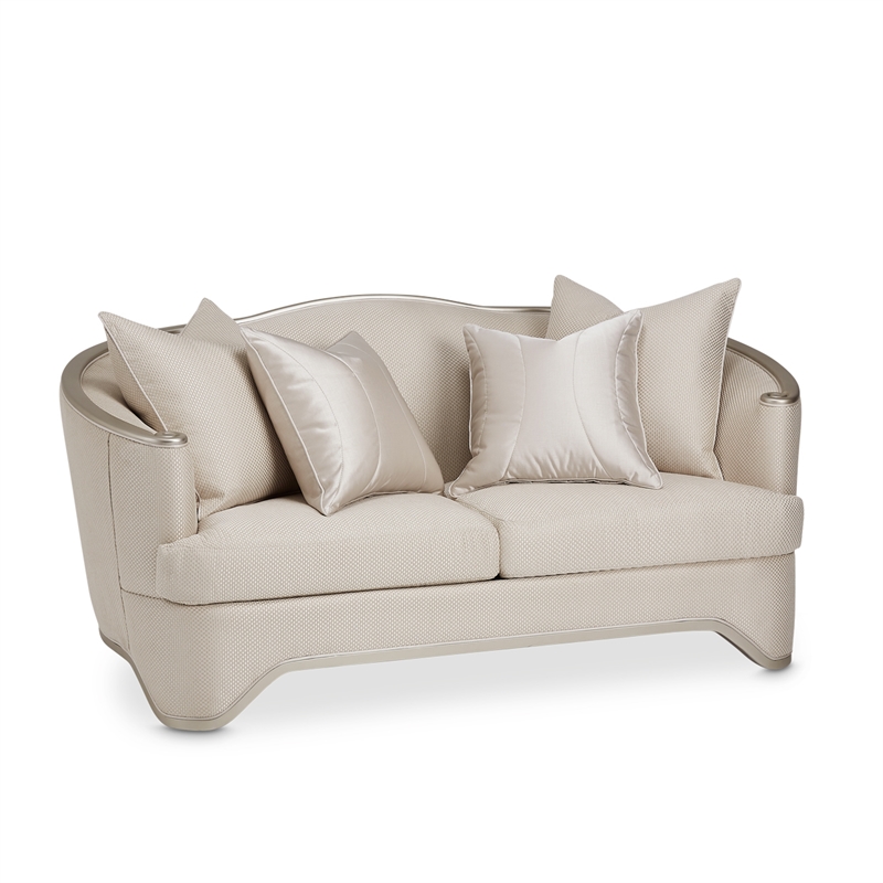 Michael Amini London Place Loveseat - Champagne/Platinum