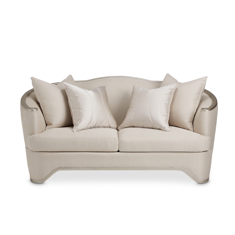 Michael Amini London Place Loveseat - Champagne/Platinum
