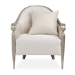 Michael Amini London Place Accent Chair - Porcelain/Platinum
