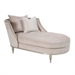 Michael Amini London Place Chenille Chaise - Parchment/Platinum
