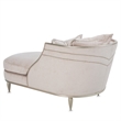 Michael Amini London Place Chenille Chaise - Parchment/Platinum