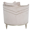 Michael Amini London Place Chenille Chaise - Parchment/Platinum