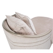 Michael Amini London Place Chenille Chaise - Parchment/Platinum