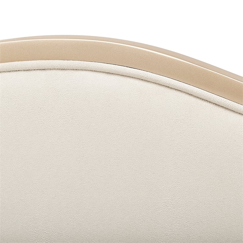 Michael Amini Malibu Crest Cal. King Curved Panel Bed - Doeskin/Chardonnay