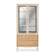 Michael Amini Malibu Crest Wood & Glass Display Cabinet - Chardonnay