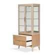 Michael Amini Malibu Crest Wood & Glass Display Cabinet - Chardonnay
