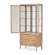 Michael Amini Malibu Crest Wood & Glass Display Cabinet - Chardonnay