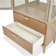 Michael Amini Malibu Crest Wood & Glass Display Cabinet - Chardonnay