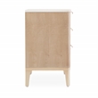 Michael Amini Malibu Crest Wood & Marble 3-Drawer Nightstand - Blush
