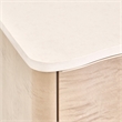 Michael Amini Malibu Crest Wood & Marble 3-Drawer Nightstand - Blush