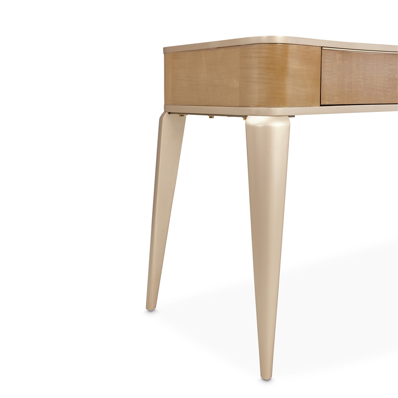 Michael Amini Malibu Crest Wood Vanity/Writing Desk - Blush
