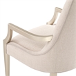 Michael Amini Malibu Crest Dining Arm Chair - Frosted Linen/Chardonnay