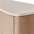 Michael Amini Malibu Crest Wood & Marble TV Console - Blush