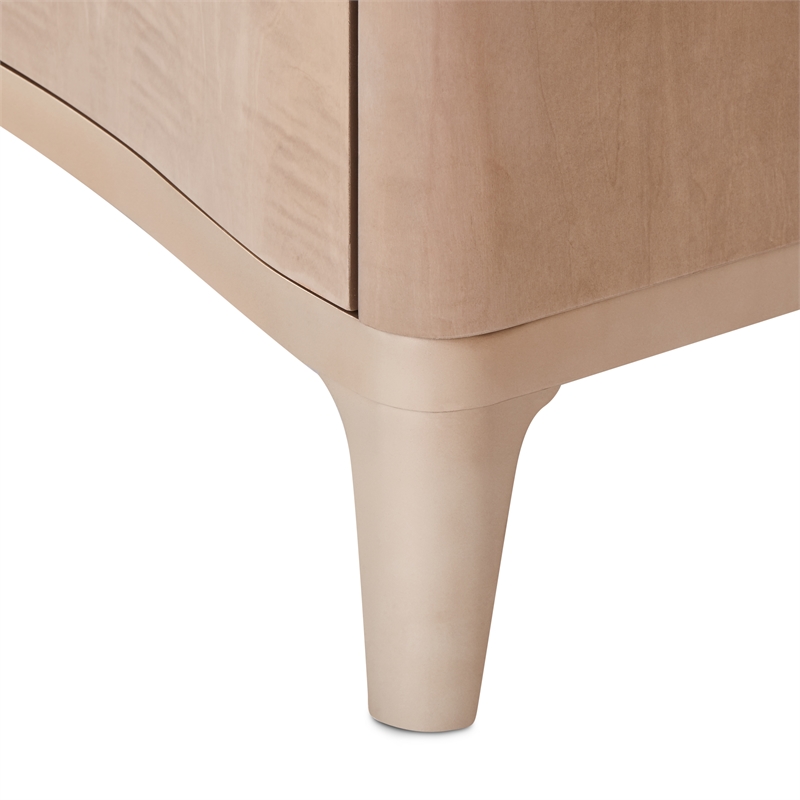 Michael Amini Malibu Crest Wood & Marble TV Console - Blush