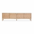 Michael Amini Malibu Crest Wood & Marble TV Console - Blush