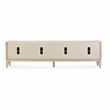 Michael Amini Malibu Crest Wood & Marble TV Console - Blush