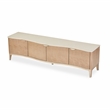 Michael Amini Malibu Crest Wood & Marble TV Console - Blush