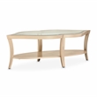 Michael Amini Malibu Crest Glass Cocktail Table - Chardonnay