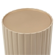 Michael Amini Malibu Crest Round Wood Chairside Table - Chardonnay