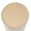 Michael Amini Malibu Crest Round Wood Chairside Table - Chardonnay