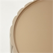 Michael Amini Malibu Crest Round Wood Chairside Table - Chardonnay