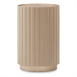 Michael Amini Malibu Crest Round Wood Chairside Table - Chardonnay