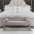 Malibu Crest Faux-Suede Accent Bench - Doeskin/Chardonnay