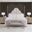 Malibu Crest Faux-Suede Accent Bench - Doeskin/Chardonnay