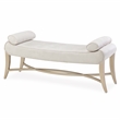 Malibu Crest Faux-Suede Accent Bench - Doeskin/Chardonnay