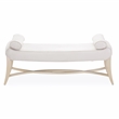 Malibu Crest Faux-Suede Accent Bench - Doeskin/Chardonnay