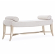 Malibu Crest Faux-Suede Accent Bench - Doeskin/Chardonnay