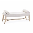 Malibu Crest Faux-Suede Accent Bench - Doeskin/Chardonnay