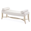 Malibu Crest Faux-Suede Accent Bench - Doeskin/Chardonnay