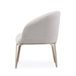 Michael Amini Malibu Crest Faux-Suede Vanity Chair - Doeskin/Chardonnay