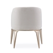 Michael Amini Malibu Crest Faux-Suede Vanity Chair - Doeskin/Chardonnay