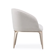 Michael Amini Malibu Crest Faux-Suede Vanity Chair - Doeskin/Chardonnay