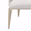 Michael Amini Malibu Crest Faux-Suede Vanity Chair - Doeskin/Chardonnay