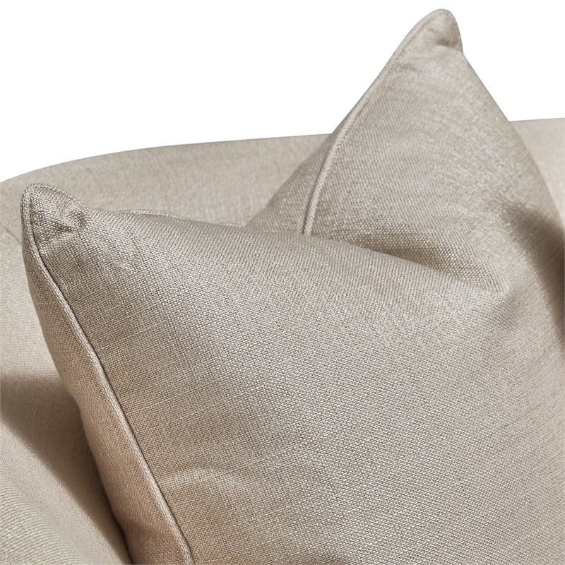 Michael Amini Malibu Crest 3-Piece Sofa - Pearl/Chardonnay
