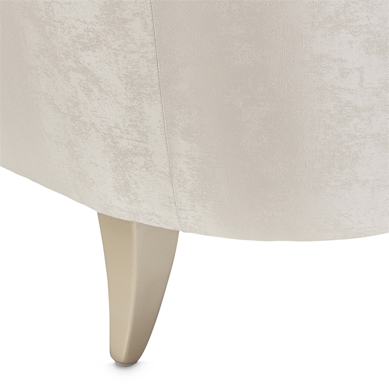 Michael Amini Malibu Crest Loveseat - Cloud White/Chardonnay