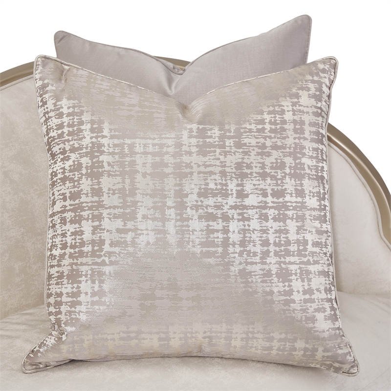 Michael Amini Malibu Crest Loveseat - Cloud White/Chardonnay