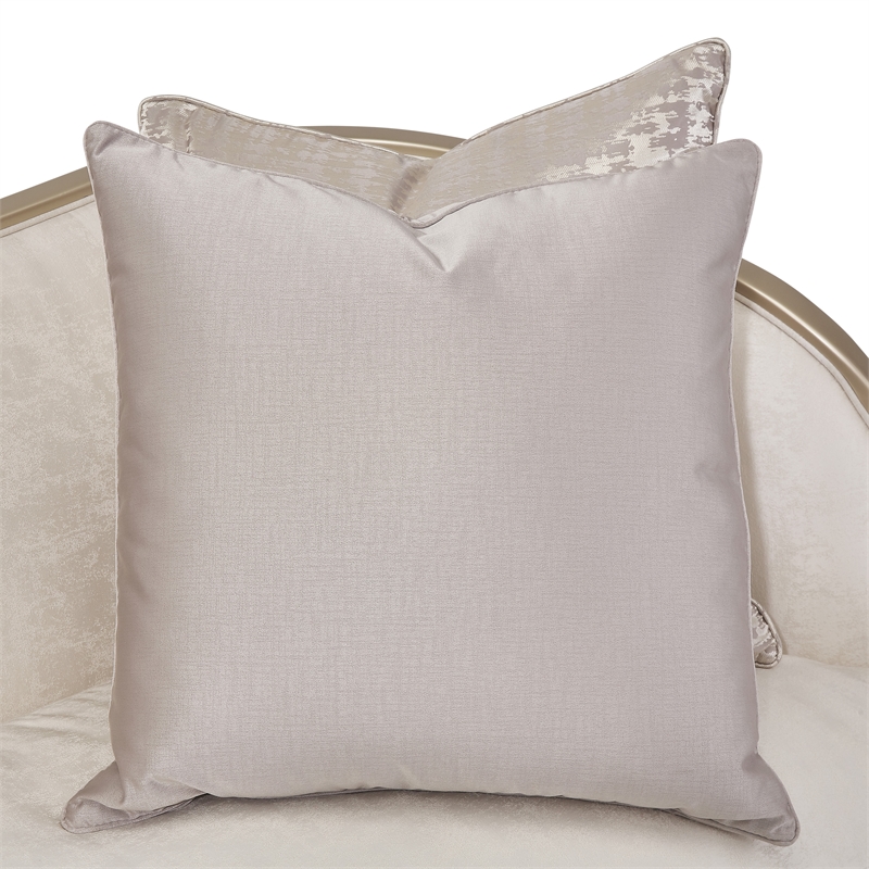 Michael Amini Malibu Crest Loveseat - Cloud White/Chardonnay