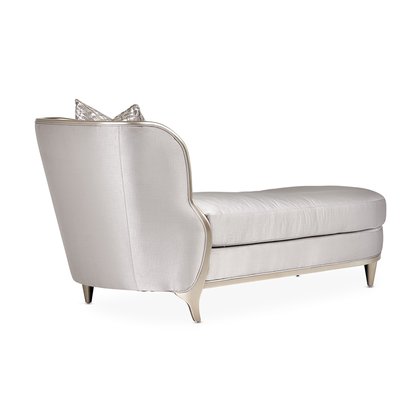 Michael Amini Malibu Crest Chaise - Truffle/Chardonnay