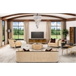 Michael Amini Malibu Crest TV Console - Crotch Mahogany