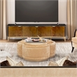 Michael Amini Malibu Crest TV Console - Crotch Mahogany