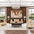 Michael Amini Malibu Crest End Table - Crotch Mahogany