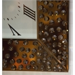 Michael Amini Montreal Mirrored Square Wall Clock - Bronze