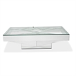 Michael Amini Montreal Rectangular Mirrored Geometric Cocktail Table