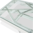 Michael Amini Montreal Rectangular Mirrored Geometric Cocktail Table