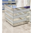 Michael Amini Montreal Mirrored Linear Square End Table