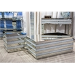 Michael Amini Montreal Mirrored Linear Square End Table